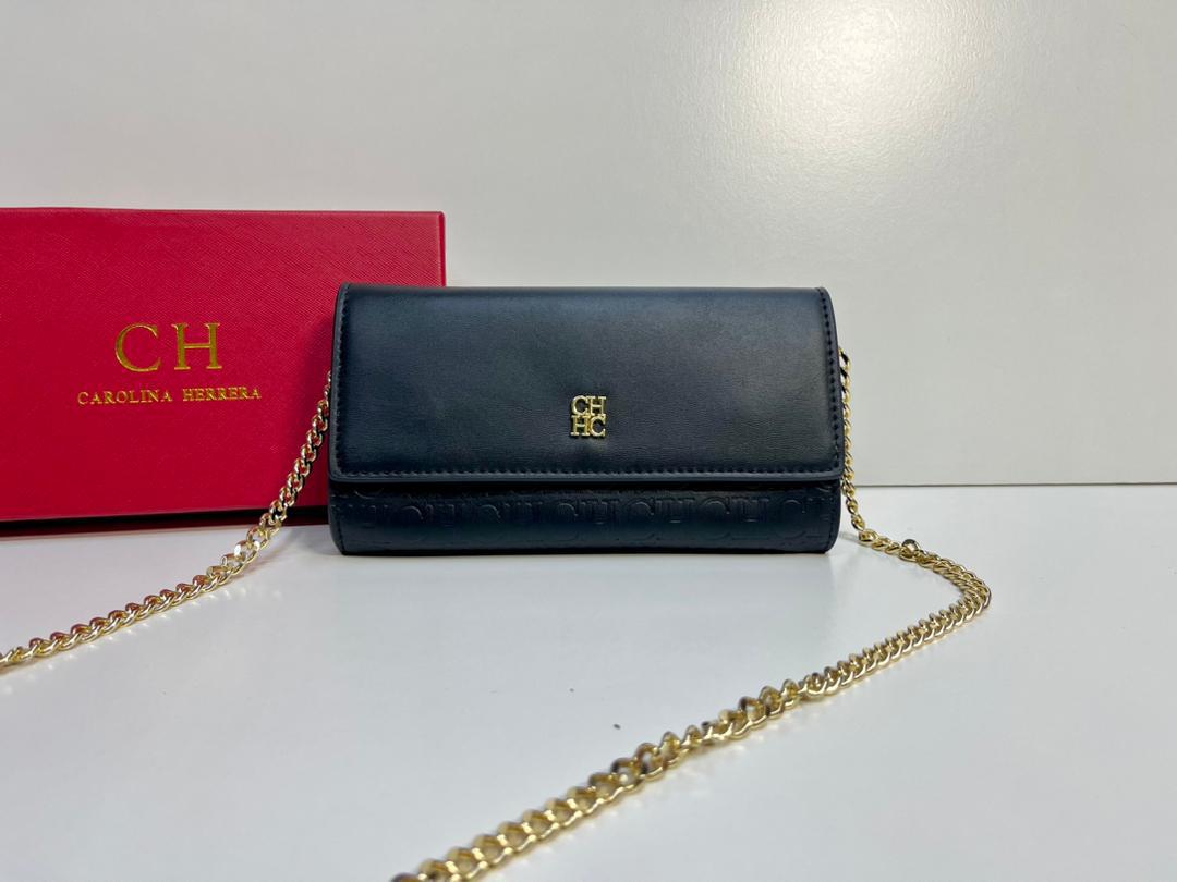 Navy Carolina Herrera women’s crossbody chain bag