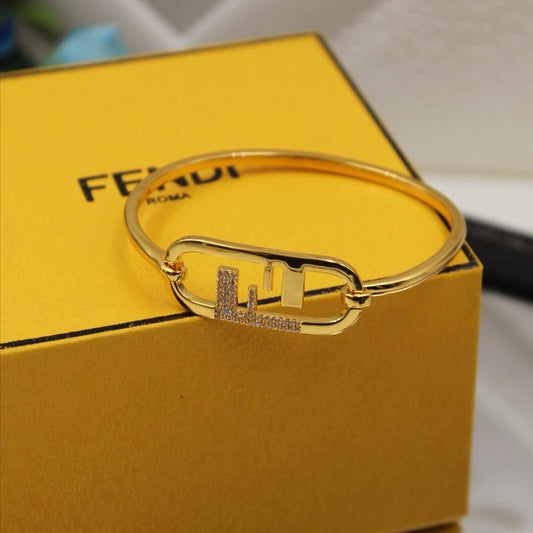 Fendi Women O Lock Bracelet Gold - Meya Luxury Brand
