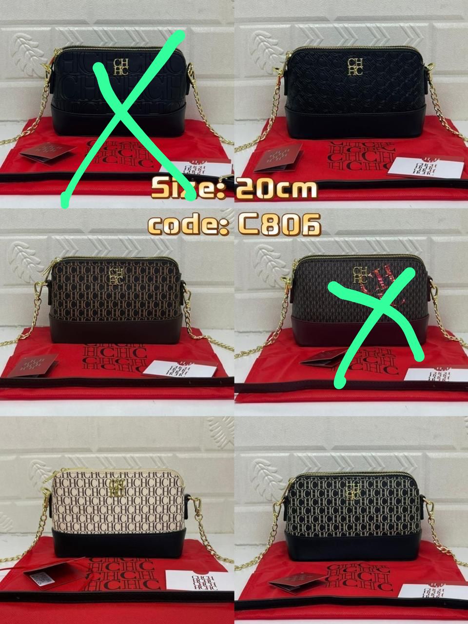 CH Carolina Herrera quilted leather and monogram crossbody camera bag with gold chain strap by Meya Luxury Brand