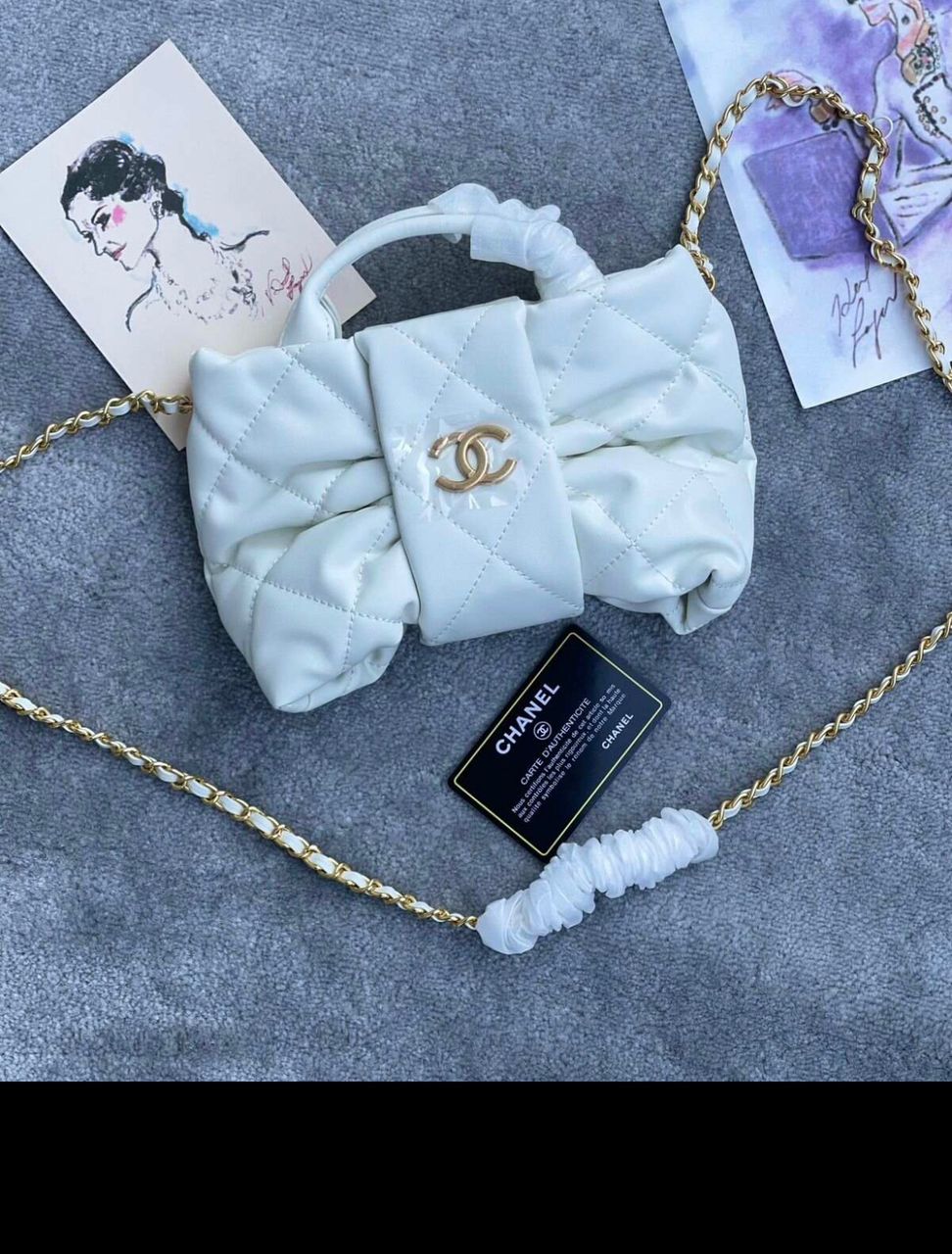 Light-blue Chanel quilted women’s bag