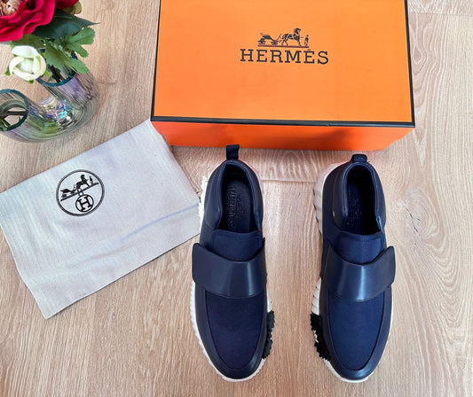 Meya Luxury Brand Hermès Men's Shoes – White – Mesh & Leather