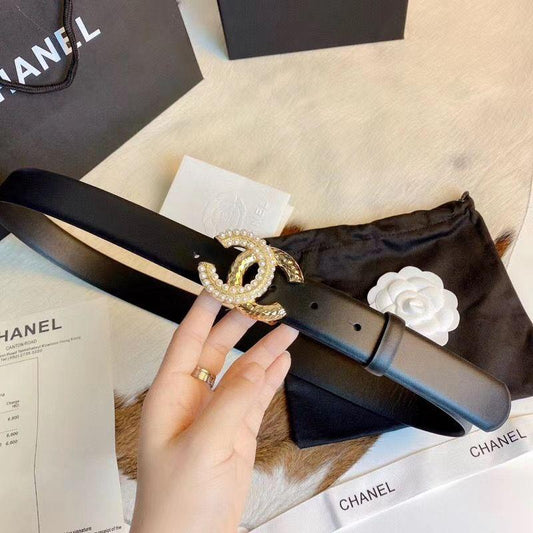 Channel Womens Belt Gold Buckle - Meya Luxury Brand