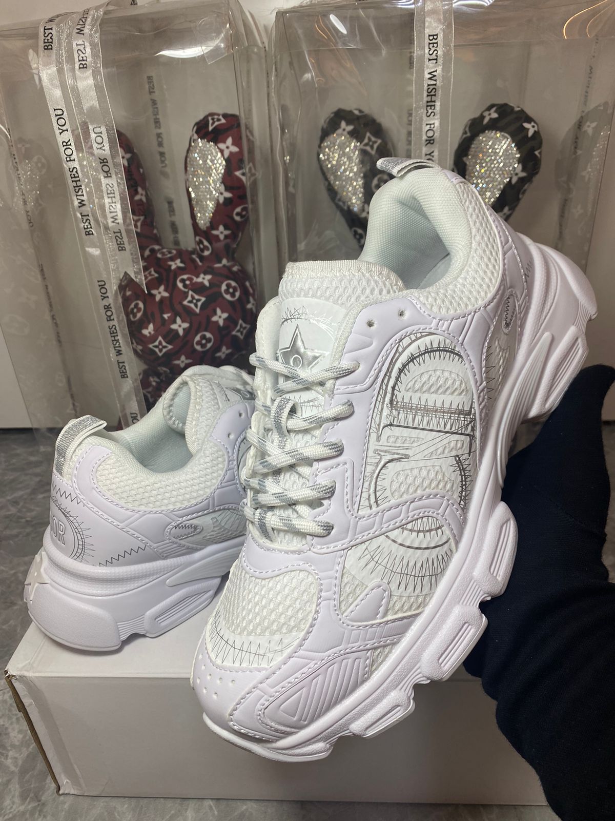 Dior Chrono White Silver women’s sneakers in UAE