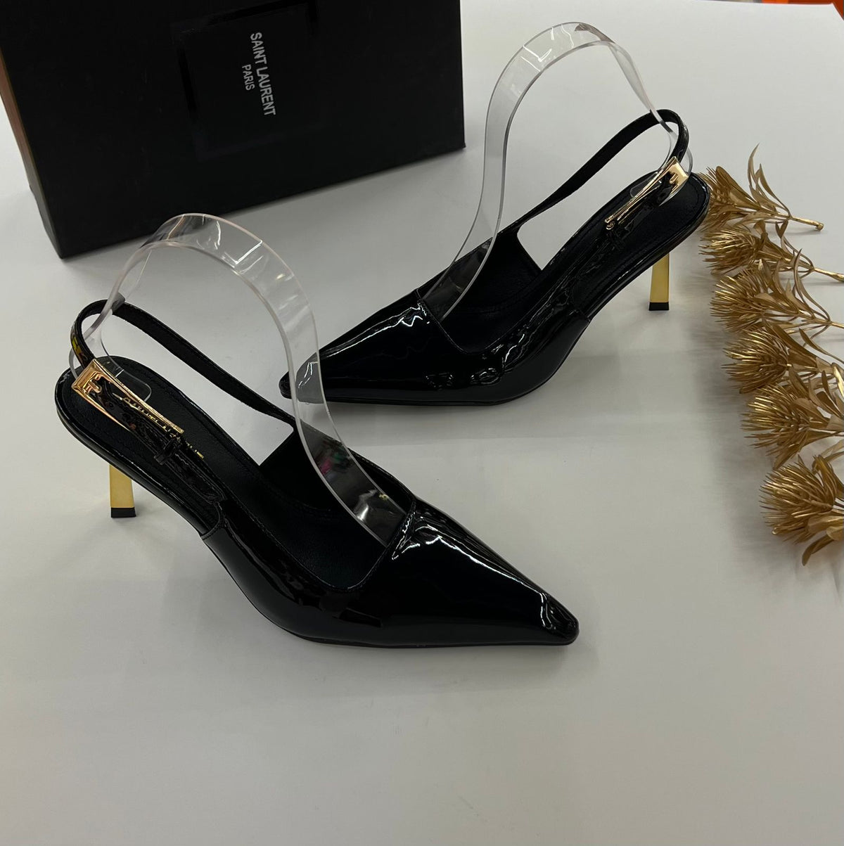 Saint Laurent YSL Women Lee Slingback Pumps - Meya Luxury Brand