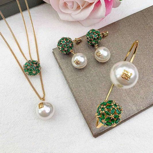 New high-end women's classic noble pearl jewelry set - Meya Luxury Brand