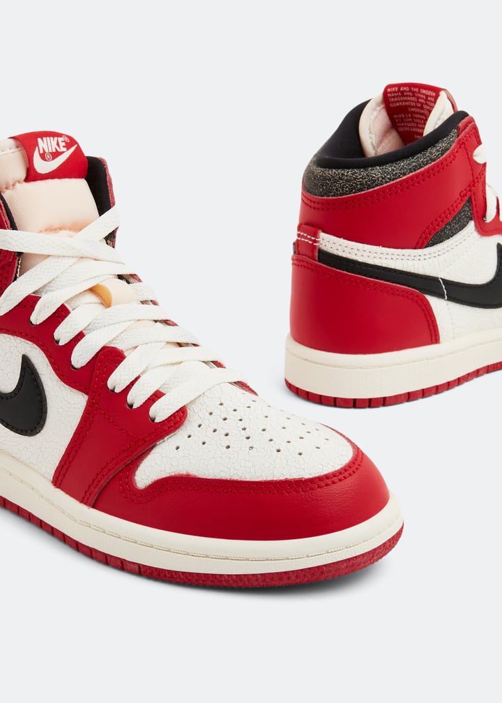 Front and rear views of Jordan 1 Lost and Found shoes