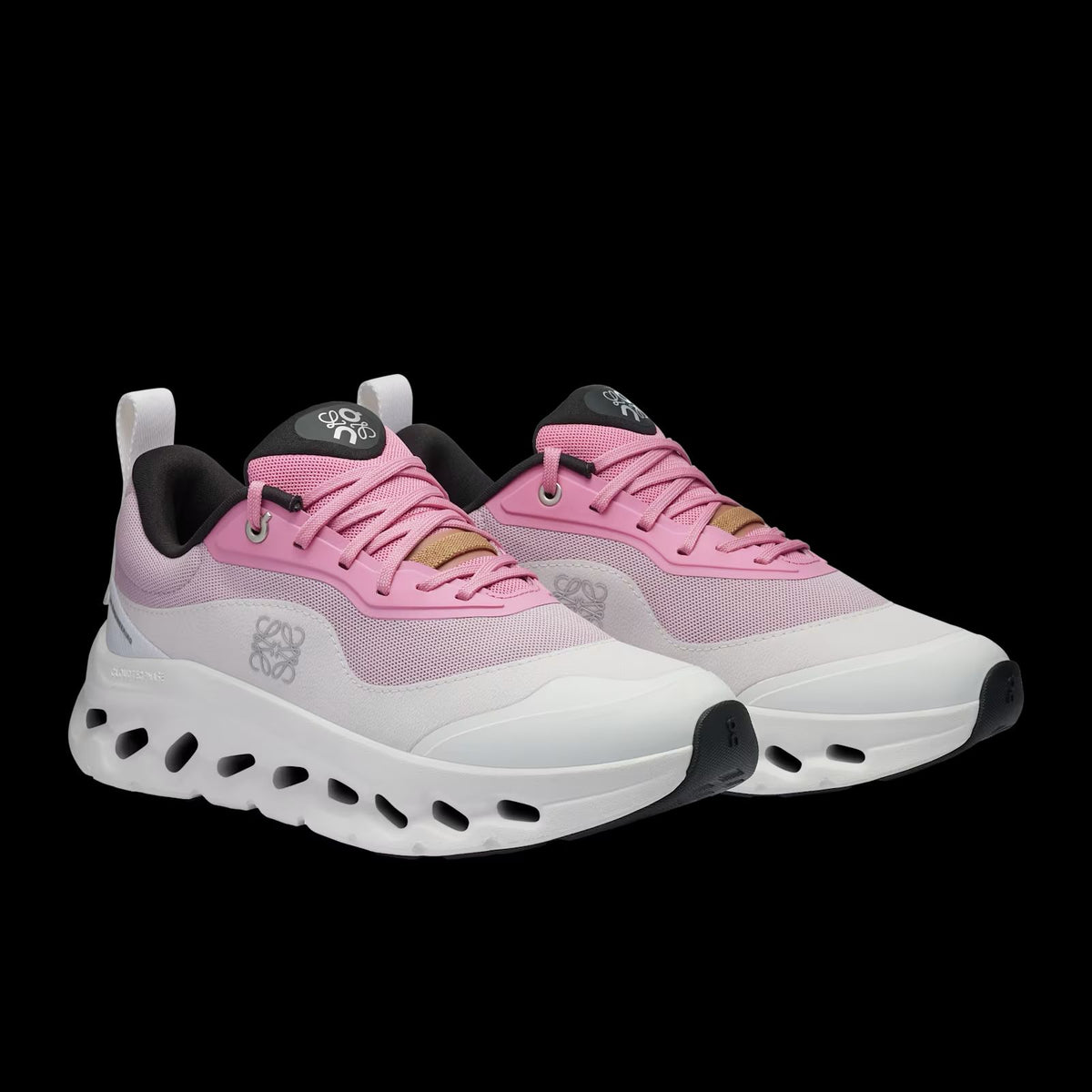 LOEWE x On Cloudtilt 2 pink white sneakers angle view