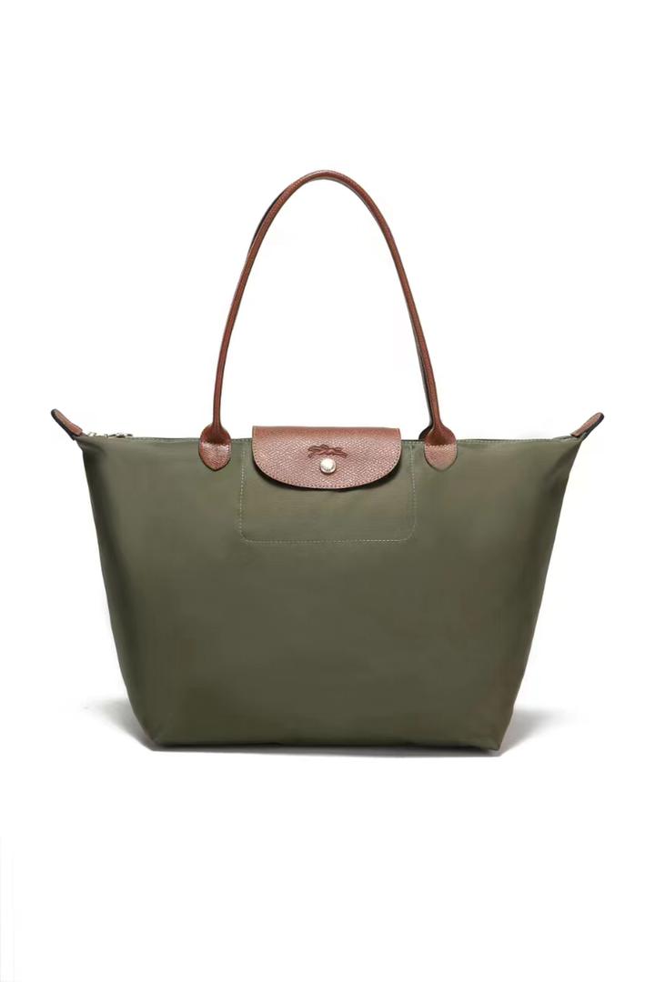 Olive-green Longchamp women’s tote bag