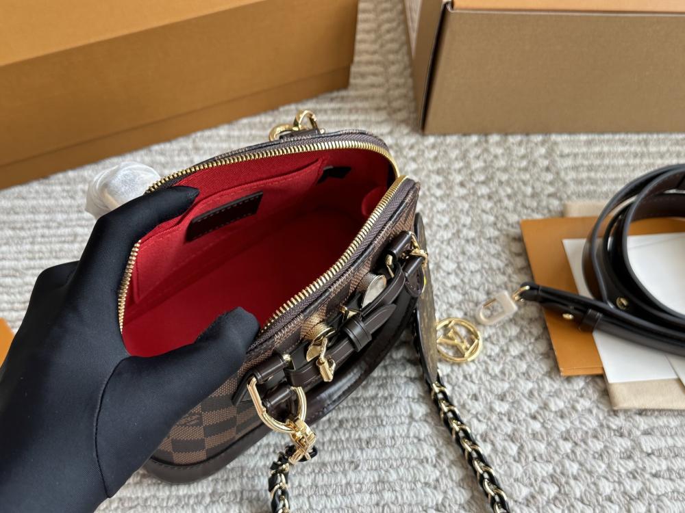 Interior view of Louis Vuitton women’s mini bag