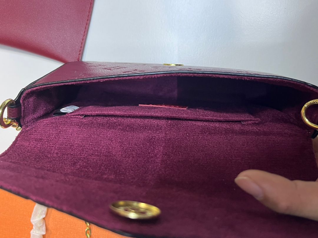 Interior view of Louis Vuitton women’s chain bag in UAE
