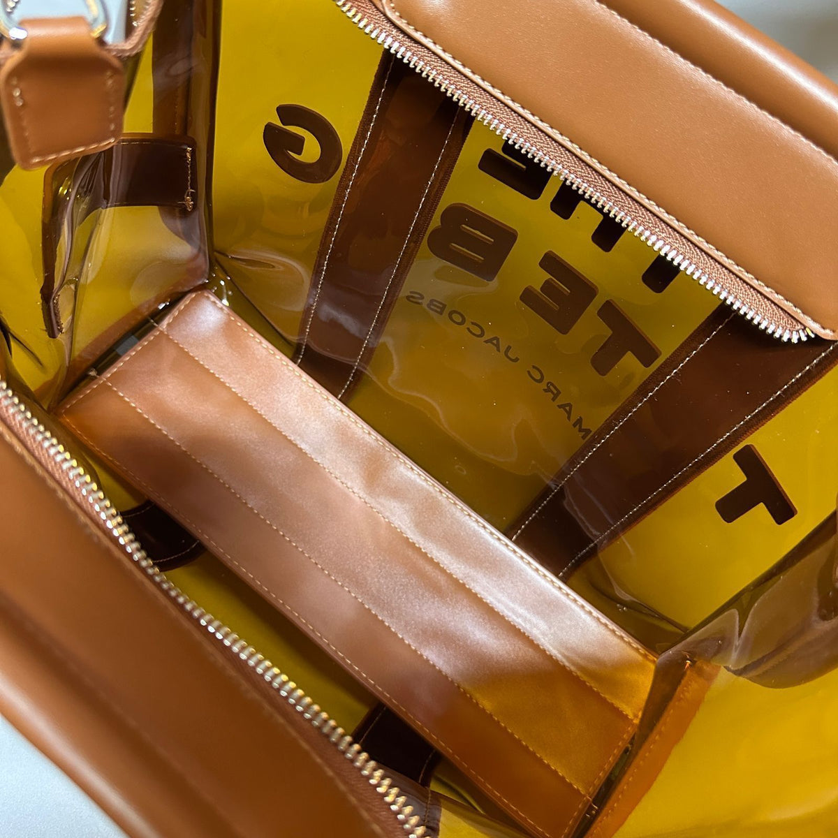 Marc Jacobs tote bag interior with storage pouch