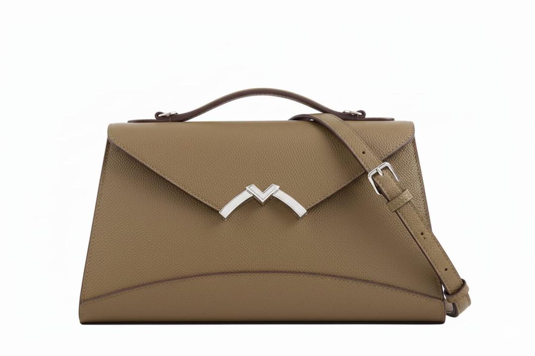 Brown Moynat Paris structured top-handle bag