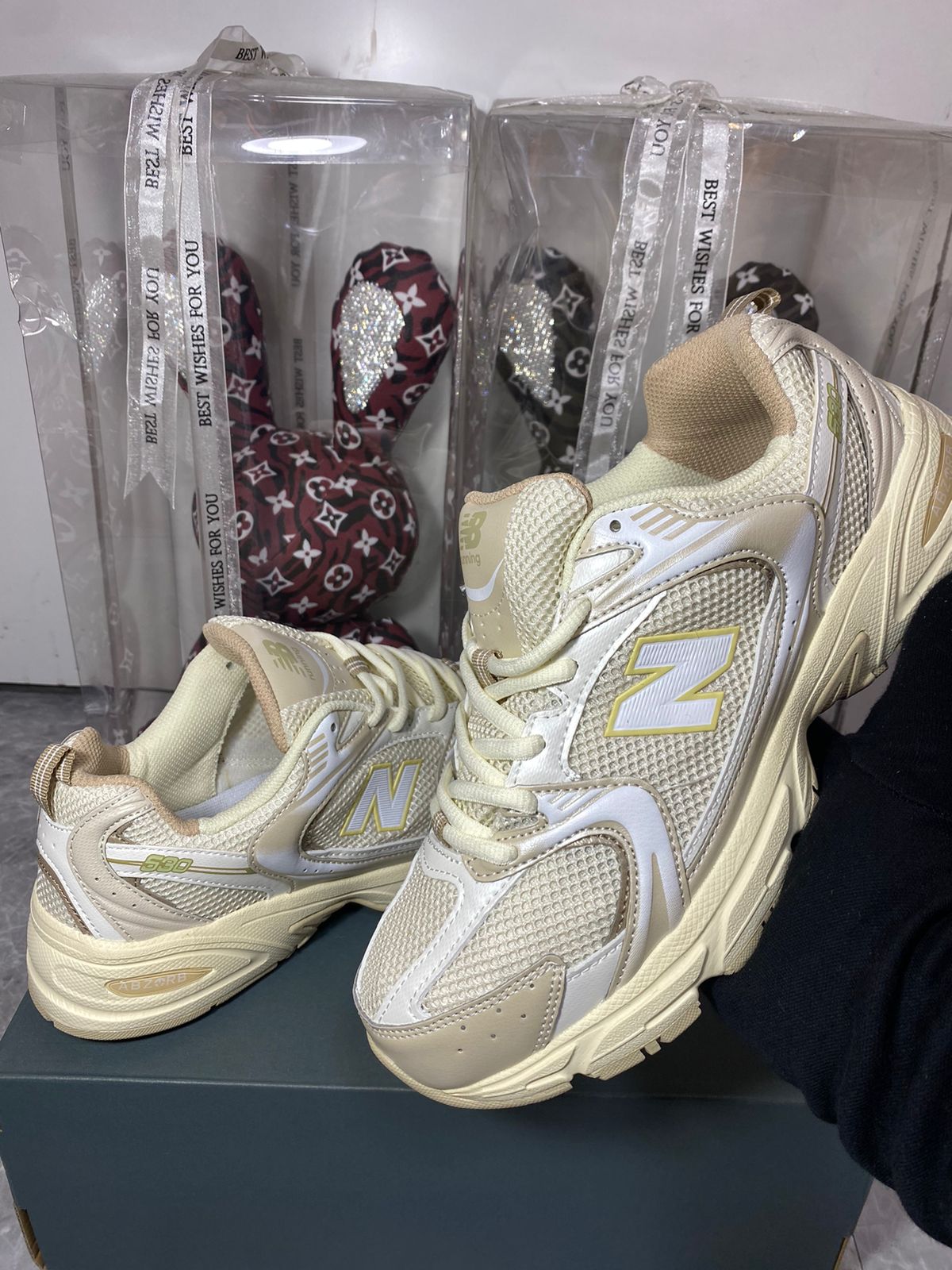 New Balance 9060 cream and beige sneakers in UAE