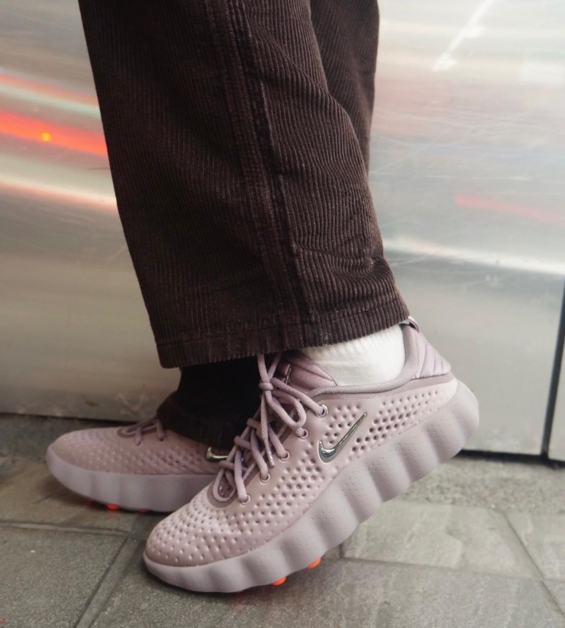 Nike Mind 002 Light Smoke Grey Hyper Crimson sneakers at Meya Luxury Brand