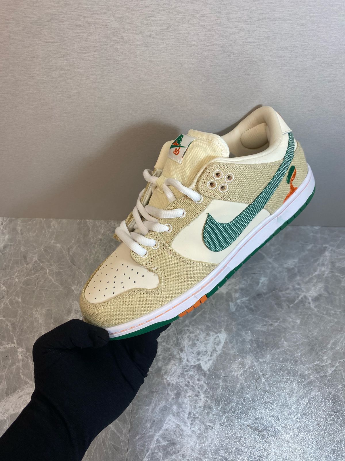 Nike SB Dunk Low x Jarritos Phantom Malachite sneakers at Meya Luxury Brand