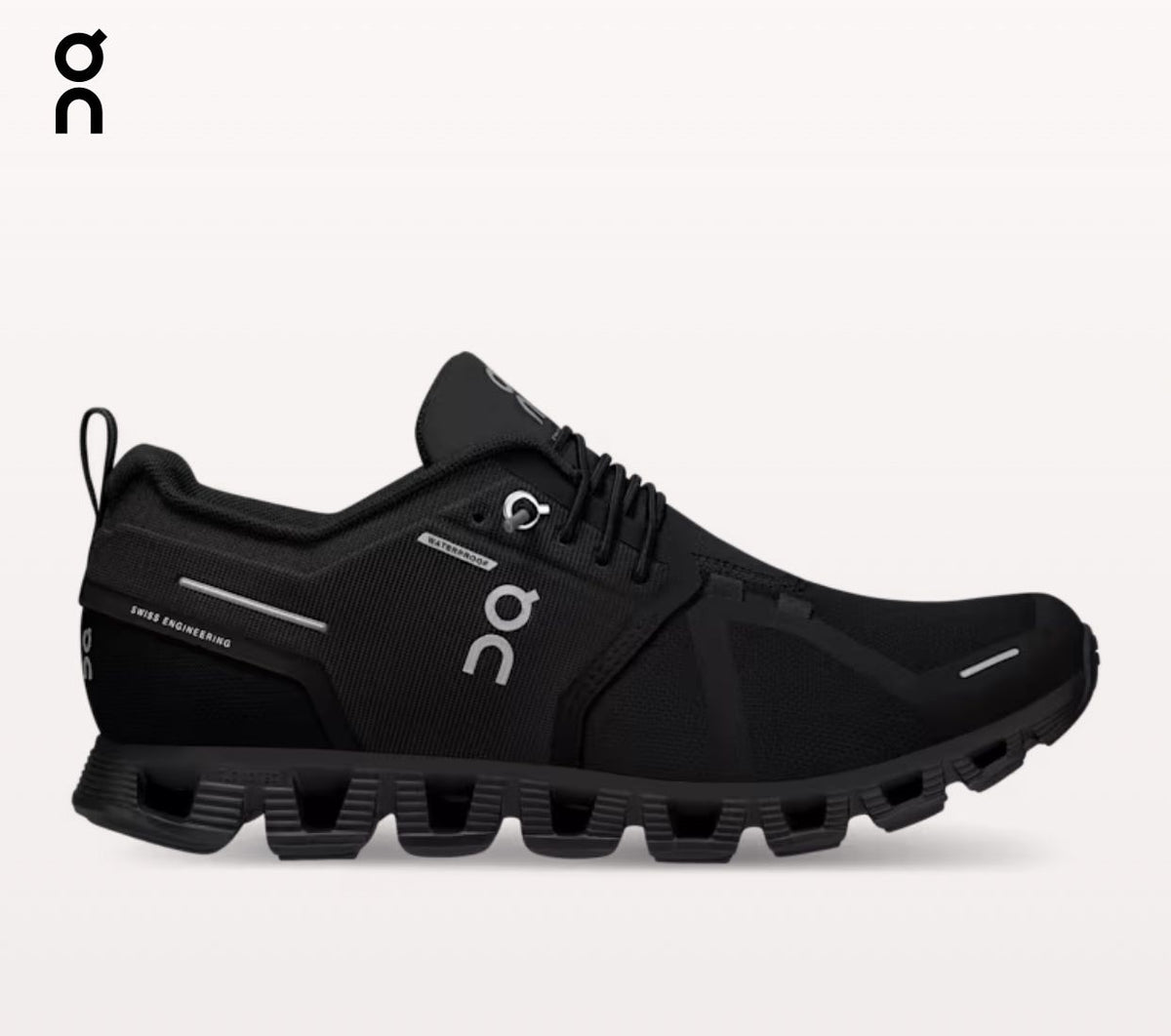 On Cloudventure Waterproof men’s black shoe profile